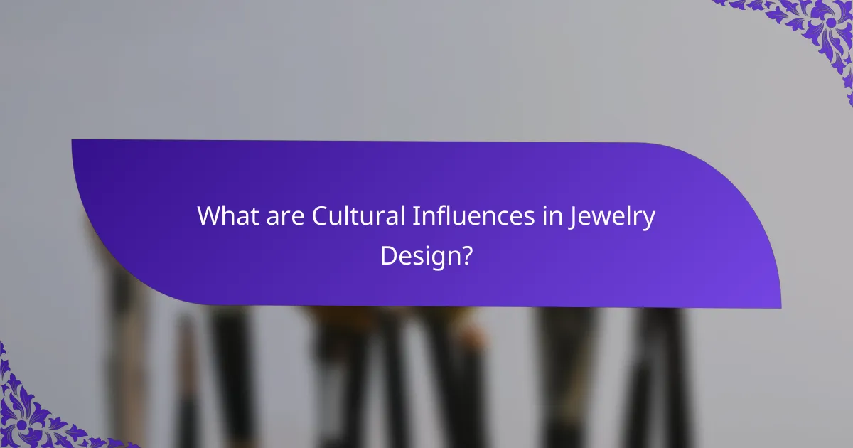 What are Cultural Influences in Jewelry Design?