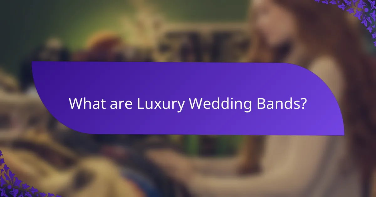 What are Luxury Wedding Bands?
